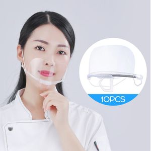 10Pcs Beschermhoes Transparents Lastics Beschermhoes High Definition Full Face Anti-Splash Antifoam Beschermhoes