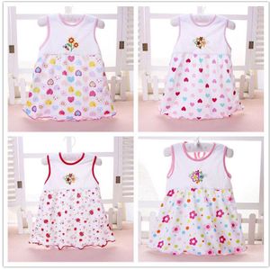 Zomer Baby Meisjes Mouwloze Prinses Bloemen Jurk Mode Jurken Willekeurige Kleur