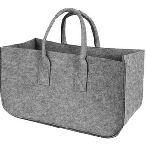 Vilten Tas Zwart Haard Houten Zak Voelde Mand Fire Hout Pocket Brandhout Mand Krant Kraampjes Mand
