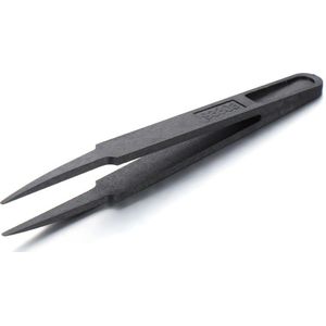 Zwart Plastic Wenkbrauw Pincet Wimpers Extensions Anti Statische Precisie Pincet Met Fijne Tip Professionele Manicure Nail Tool