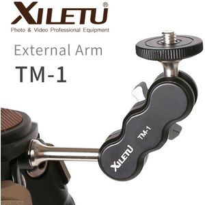 XILETU TM-1 Aluminium Camera Statief Mini Universele Externe Arm 1/4 &#39;&#39;Schroef voor Flash Licht Microfoon Telefoon Clip Mount Houder