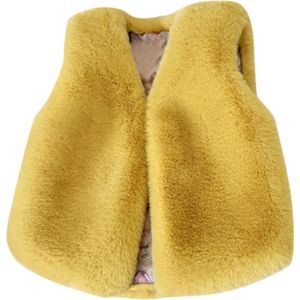 Arloneet Peuter Baby Meisjes Faux Fur Vest Winter Warm Jasje Leuke Dikke Kleding Maten 2 T Lange Kinderen Bovenkleding #30