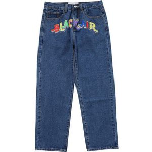 Kikkervisje Print Grote Maat Straight Graffiti Jeans Paar Broek Harajuku Streetwear Denim Broek Oversize Casual Broek