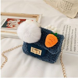 Koreaanse Harige Lock Kleine Vierkante Tas Effen Kleur Retro Vrouwen Tas Mode Wilde Veranderen Kleine Sling Bag Portemonnees en Handtassen