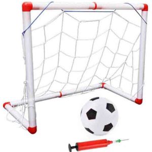 Draagbare Vouwen Kinderen Voetbal Netto Deur Sport Speelgoed Opblaasbare Voetbal Doel Post Frame Set