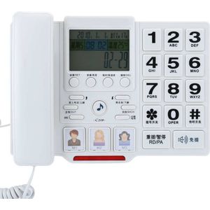 Huishouden Binnenlandse Vaste Telefoon Vaste Apparatuur Verstelbare Ring Volume Wit Telefoon Vaste