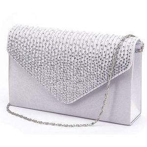 Dames Schoudertas Crossbody Tassen Voor Vrouwen Grote Avond Satin Clutch Bag Party Envelop Tas Handtas #2N13