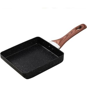 Japanse Stijl Platte Bodem Vierkante Non-stick Pan, Roestvrij Staal Aluminium Omelet Pan, inductie Kookplaat, Gasfornuis