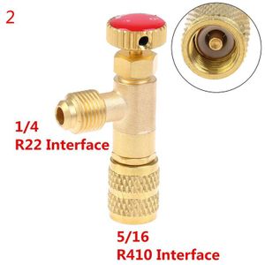 Vloeibare Veiligheidsklep R410A R22 Airconditioning Koelmiddel 1/4 &quot;Veiligheid Adapter Airconditioning Reparatie En Fluoride