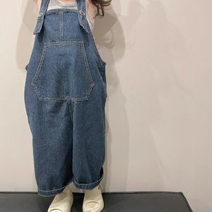 Overall Jeans Voor Kinderen Broek Rompertjes Jongen Meisje 2022 Lente Zomer Solid Kids Baby Kids Lange Broek Meisje Denim jumpsuit