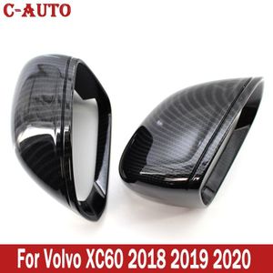 C-Auto Carbon Fiber Geweven Zijdeur Wing Achteruitkijkspiegel Guard Cover Voor Volvo XC60 Auto-Styling
