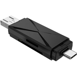 USB2.0 Multi-Kaartlezer Voor Sdxc, Sdhc, Tf, Sd, Mmc, RS-MMC, mini Sdxc, Mini Sd, Mini Sdhc-kaart En UHS-I Kaarten Plug N Play