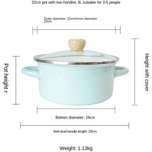 Japanse Stijl Emaille Pot Huishoudelijke Verdikte Soeppan Kookpan Noodle Pot Keuken Koken Pan Kookgerei Koken Pot Heater ZA384