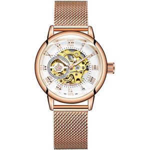 Montre Femme Top Brand Orkina Luxe Mode Mechanische Horloges Rose Goud Dames Skelet Automatische Horloges Voor Vrouwen