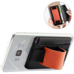 Riem Praktische Universele Elastische Telefoon Stand Kaarthouder Lederen Pocket Sling Grip Wallet Veiligheid Tablet Anti Slip Vinger