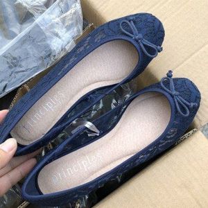 Mesh Ademende Casual Schoenen 41 Grote Maat Mooie Kant Dames Ballet Flats Blauw Comfortabele Zachte Slip-On Vrouw Loafers