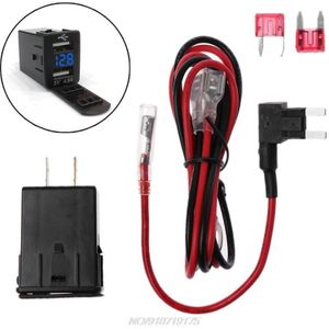 12V Dual Usb Car Charger Led Voltmeter 4.8A Power Adapter Voor Nissan Smart Telefoon N23 20