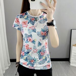 Zomer Casual T-shirts Vrouwen Snel Droog Ademend Zon Bescherming Korte Mouwen Tees Losse Zachte Yoga Fitness Basic Tops Vrouwelijke