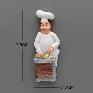 Cartoon Brood Chef Koelkast Magne 3d Koelkast Magneten Cartoon Karakter Koelkast Stickers Home Decoratie