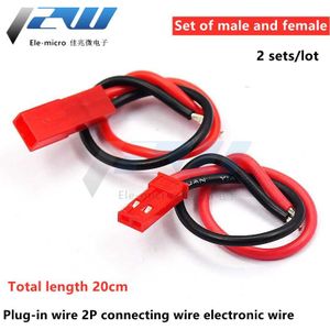 Plug-In Draad, 2P Aansluitdraad, Elektronische Draad, Mannelijke En Vrouwelijke, Twee Sets, een End Is Tin-Plated, Totale Lengte 20Cm (2 Sets)