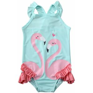 Kinderen Een Stuk Badpak Baby Meisjes Leuke Flamingo Print Mouwloze Zwemmen Bikini Mooie Kinderen Zomer Strand Badmode