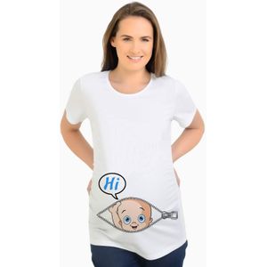 Moederschap Zwangerschap T-shirt Vrouwen Cartoon Tee Baby Print Staren Zwangere Kleding Zomer Ronde Hals T-shirt Tops