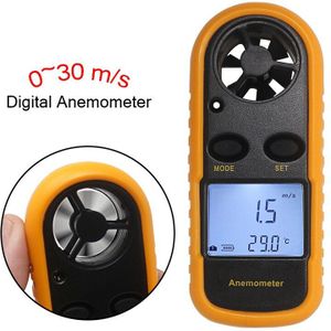 GM816 Digitale Anemometer Wind Meter Anemometro Air Guage Temperatuur 30 M/s-10 ~ 45C Lcd Backlight Display Handheld