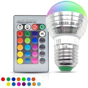 3W E27 Led Lamp Kleur Veranderende Lamp Met Afstandsbediening Voor Home Decoratie Stage Bar Party