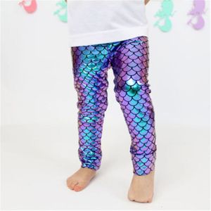 meisjes simulatie mermaid leuke broek leggings kleurrijke digital printing zomer stijl kind leggings