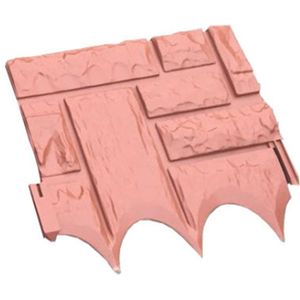 26*23 Cm 6 Stks/set Miniatuur Simulatie Steen Baksteen Hek Plastic Hek Diy Bloem Tuin Rand Patio Groenten Kleine hek