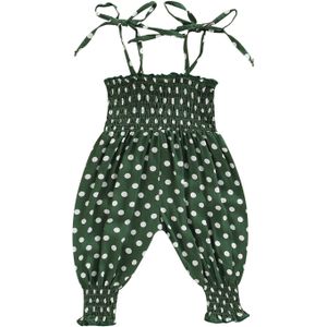 Baby Meisjes Zomer Kleding Peuter Meisje Casual Jumpsuit Mouwloze Backless Polka Dot Print Sling Romper Baby Kleding