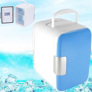 4L Mini 12V Auto Draagbare Koelkast Voor Camping Rijden In Blauw Roze Reizen Koelkast Cooler Warmer Vriezer Multi-functie