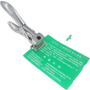 T Slot Shape Cutter Plastic Id Punch Tang Hole Briefpapier Kantoor Pvc Identiteit Puncher Papier Cut Card Karton Badge Tag tool