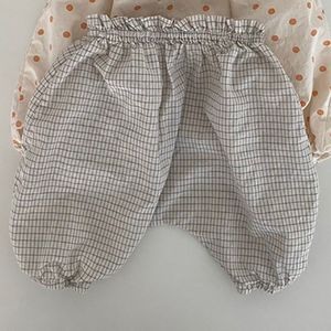 Hayana 2022 Baby Broek Lente Broek Met Brede Been Katoen Stippen En Grids Meisjes Kleding