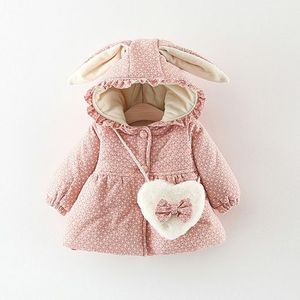 Pasgeboren Baby Meisje Kleding Bloemen Hooded Katoen Gewatteerde Jas Bovenkleding Voor 1 Jaar Baby Verjaardag Kleding Meisjes Outfits jas