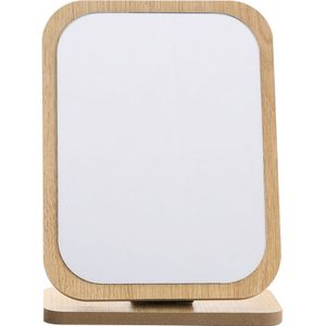 1Pc Opvouwbare Spiegel Duurzaam Stabiele Basis Draagbare Houten Frame Hd Cosmetische Spiegel Desktop Spiegel Home Badkamer Slaapkamer