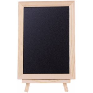 18X13Cm Hout Tafelblad Schoolbord Dubbelzijdig Bord Message Board Kinderen Kids Schrijven Zwart Boards Speelgoed