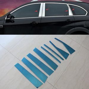 8 stks Chrome Centrale Venster Pijler Berichten Cover Trim Voor Captiva Auto styling