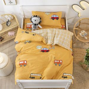 3Pcs 100% Katoen Wieg Beddengoed Kit Cartoon Baby Beddengoed Set Omvat Kussensloop Laken Dekbedovertrek Zonder Vulmiddel