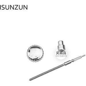 ISUNZUN Waterdicht Horloge Kroon Zilver of Rose Goud Kleur Rvs Dome Platte Kop Horloge Accessoires Reparatie Tool MIDO M027