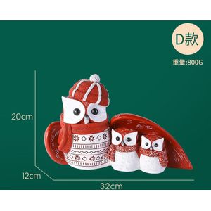 Kerst Sneeuwpop Kerstman Beer Ambachten Luxe Creatieve Nordic Dier Rode Kamer Gazon Decoraties Sculptuur Figuur Standbeeld