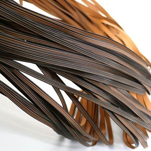 500G Vier Lijnen Synthetische Rotan Weven Materiaal Plastic Knit Pe Rotan Voor Outdoor Tafel Stoel Component Bruin