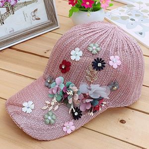 Elegante Vrouwen Baseball Cap Diamond Bloem Meisjes Snapback Hoeden Vrouw Vrouwelijke Cap Mesh Zomer Zonnehoed