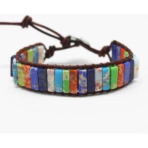 Vegan Steen Armband Keizer Steen Armband Hand-Woven Europese En Amerikaanse Populaire Bohemian Natuursteen Armband