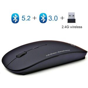 3 In 1 Muis Draadloze Computer Bluetooth Ergonomische 2.4Ghz Usb Optische Mini Dunne Muizen Voor Macbook Laptop Pc