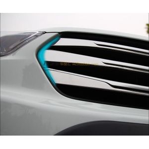 Voor Hyundai Creta Ix25 Racing Grille Cover Trim Decoratie Rvs Auto Chrome Styling Grille Producten Accessoire