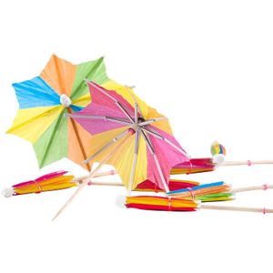 50 stks Kleurrijke Papier Paraplu, Cocktail Parasol Picks, Cupcake Toppers Picks