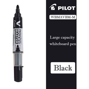 3Pcs Pilot Wbmavbm Board Master Medium Kogel Ronde Head Whiteboard Pen Grote Capaciteit Zwart/Blauw/Rood/orange/Groen/Paars