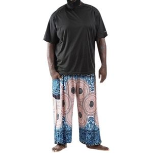 Maat Bohemian Hippie Mannen Mode Casual Broek Elastische Taille Yoga Broek