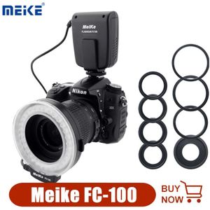 Meike Meke FC100 Ring Macro Flitser Foto Speedlight Voor Canon Nikon Olympus Pentax Dslr Camera Eos 650D 60D D7100 d5300